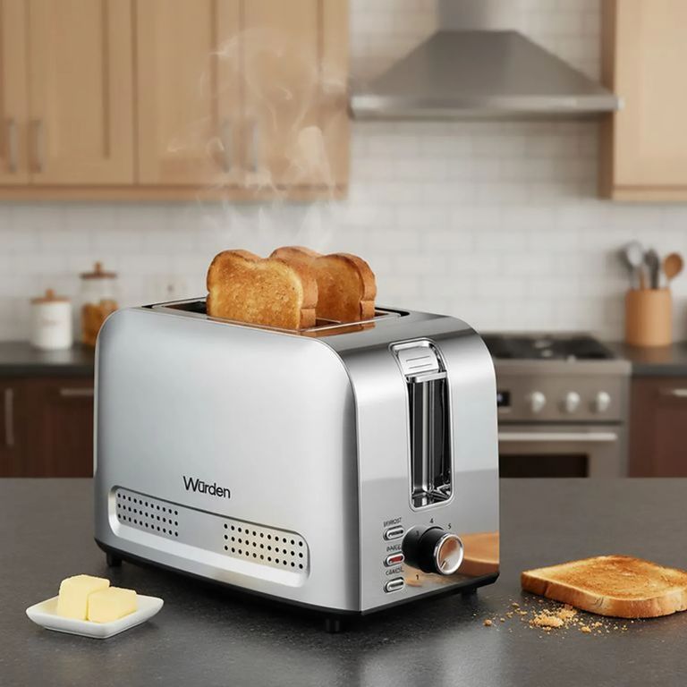 Tostador Eléctrico Wurden WBT-BACKER2 2 Rebanadas 750W Acero Inoxidable