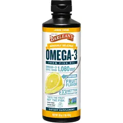 GENERICO - Barlean's Omega-3 Líquido - EPA DHA 1080 mg - Sabor Crema de Limón - Alta Absorción - 454 g