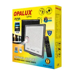 OPALUX - Reflector Solar LED 300W Tricolor Exterior con Control Remoto Impermeable IP66