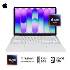 APPLE - MacBook Neo Chip A18 Pro SSD 256GB RAM 8GB 13 Español Color Plata