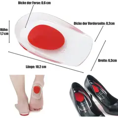 OEM - Talonera de Silicona para Espolón Calcáneo y Fascitis Plantar - 1 Par
