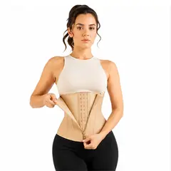 GENERICO - Faja Costillera Cinturilla I 15 Varillas I Doble Comprensión I Efecto reloj de arena