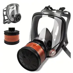 GENERICO - MÁSCARA PARA GAS RESPIRATORIA DE CARA COMPLETA 16 EN 1 – SISTEMA 2 EN 1