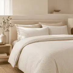 CLAUDIA RIVA HOME - Sábana Rayas 200 hilos Beige