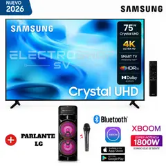 SAMSUNG - Televisor 75 UHD U8000H Vision AI Smart TV 2026 + Torre LG