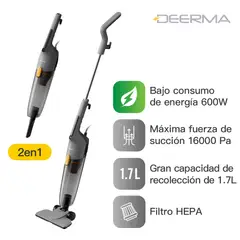 Deerma - Aspiradora Multifuncional 2 en 1 DX170C Gris