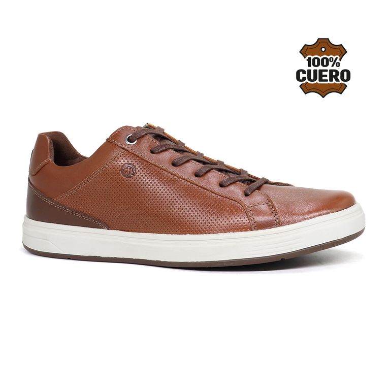 Zapatillas Casuales para Hombre de Cuero ZP23-CL26Q3 Marrón