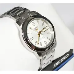 Seiko - Reloj Hombre Automatico 21 Jewel Dorado Acero Inox SNKK09K1