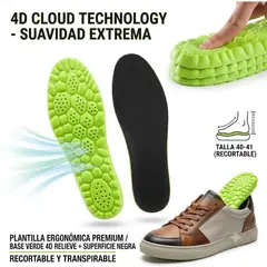 GENERICO - Plantilla Set 2 unidades 4d Multi Size 40-41 Para Zapatos Zapatillas UNISEX