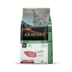 BRAVERY - Pollo Gatos Esterilizados Adultos 7 Kg (EMPAQUE DAÑADO)