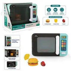 PEQUEÑAS TRAVESURAS - Microondas de Juguete para Niños con Luces y Sonidos
