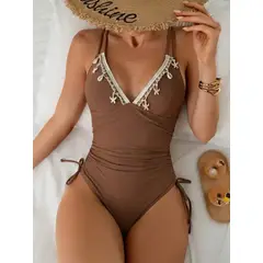 GENERICO - Traje de baño sexy para mujer con copa y forro interno