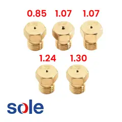Sole - Pack de 05 niples para gas natural (Inyectores) Cocina de 05 hornillas SOLCO033