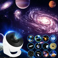 GENERICO - Proyector de Galaxia y Estrellas LED 12 Discos Rotación 360°