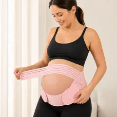 GENERICO - FAJA DE EMBARAZO I SOPORTE ABDOMINAL PRENATAL I AJUSTABLE I COLOR ROSADO