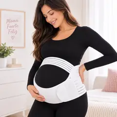 GENERICO - FAJA DE EMBARAZO I SOPORTE ABDOMINAL PRENATAL I AJUSTABLE I COLOR BLANCO