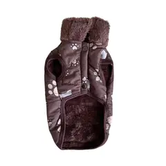 GENERICO - Abrigo - Casaca Impermeable para Perros Talla 0 Marrón Huellitas