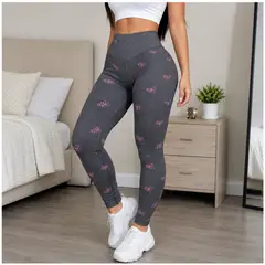 OEM - Licra Deportiva Para Mujer Floral Estandar Rosado