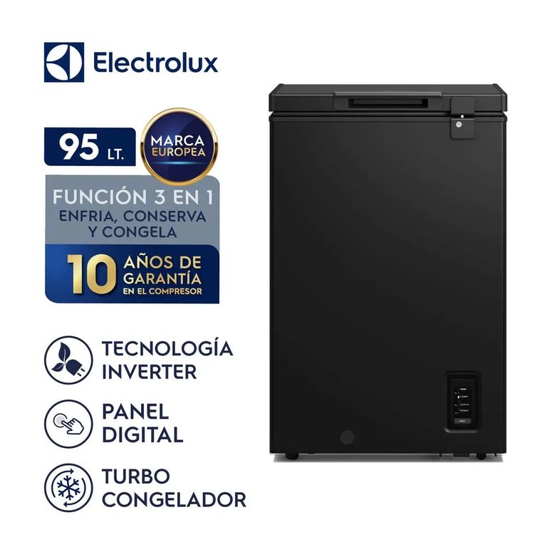 Congelador Horizontal 95L Inverter Negro Función Turbo EFH10S2P5AB