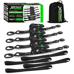 GENERICO - Set De 04 Correas Amarre Autoretractil X-strap