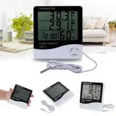 OEM - Termohigrometro Digital HTC-2 con Sonda Medidor Temperatura y Humedad