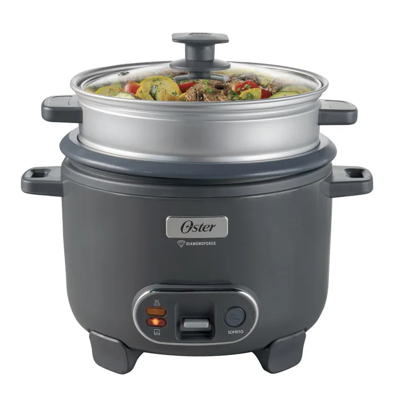 OLLA ARROCERA 1.8L 3 EN 1 FUNCIÓN DE SOFRITO VAPORERA GRIS