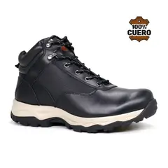 KAIDA - Botines Outdoor para Hombre de Cuero RK04-CL26Q3 Negro