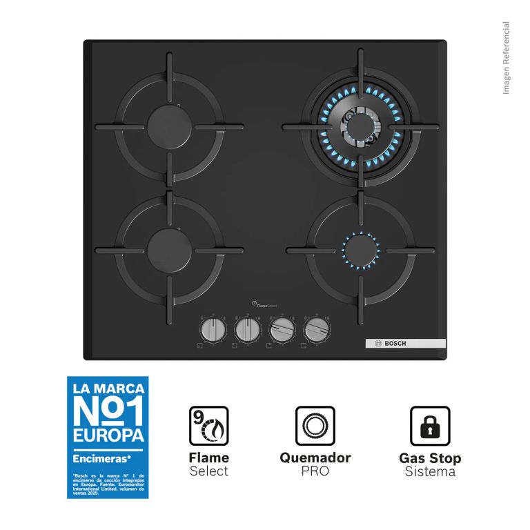 Encimera a Gas 60cm Vidrio Serie 6 PPH6A6I10