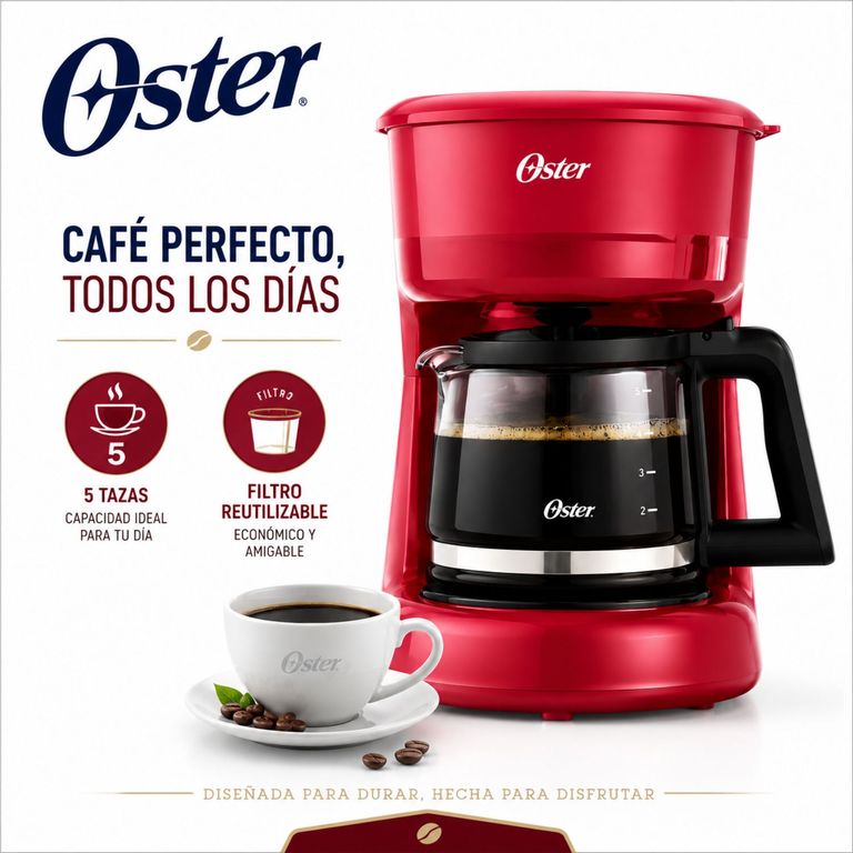 Cafetera 5 Tazas con Filtro Reutilizable BVSTDCS51R