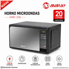 MIRAY - Horno Microondas HMM-20N de 20 Litros