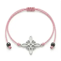 SM - Pulsera Nudo de Bruja para la Protección - Hilo Rosado