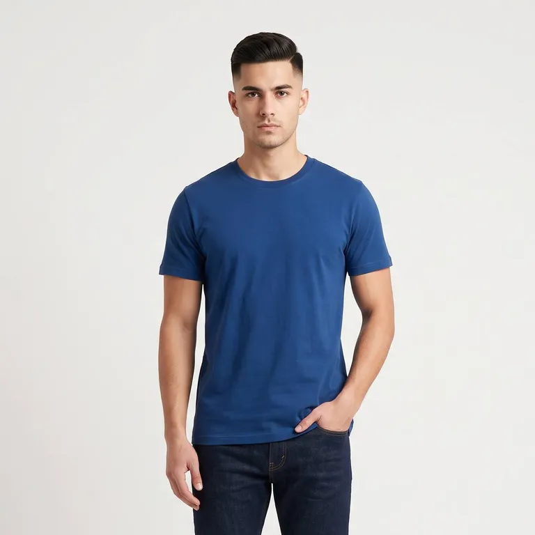 Polo Básico Hombre Algodón Regular Fit Azul