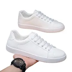 TIOZONEY - Zapatos Hombre Casual Blanco