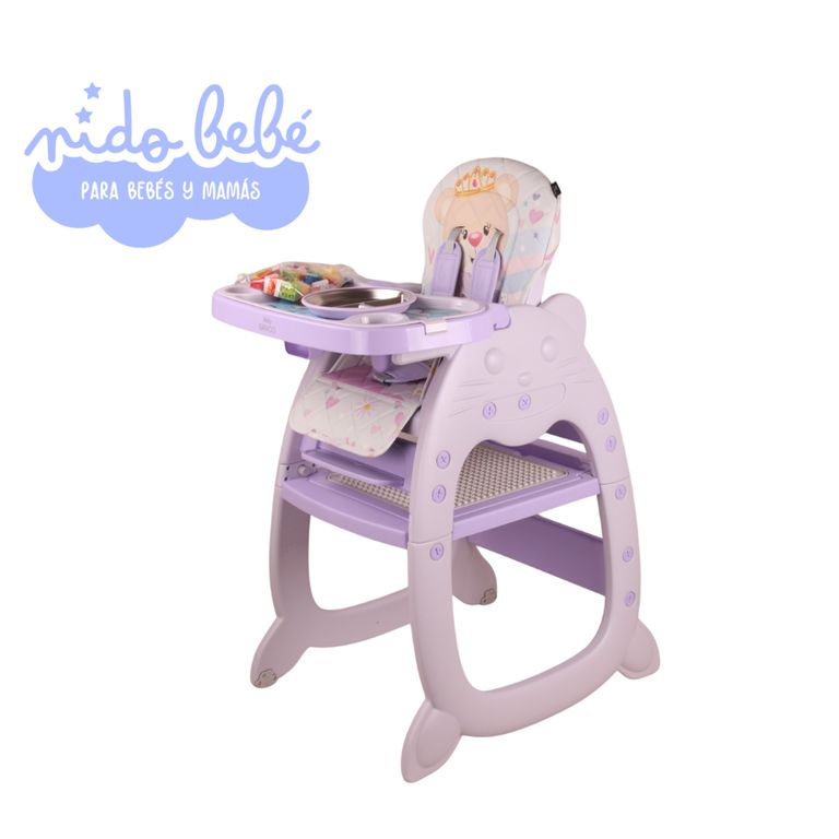 Silla Carpeta De Comer de bebé modelo color Lila