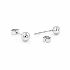 SANTORAL - Aretes Abridores Bolita para Bebé - Plata