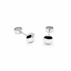 SANTORAL - Aretes Abridores Lenteja para Bebé - Plata