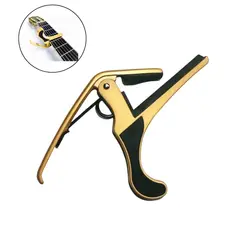 GENERICO - Capotraste Color Dorado para Guitarra Acústica, Eléctrica.