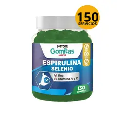 SOTTCOR LABS - ESPIRULINA SELENIO ZINC VITAMINA A, E - SOTTCOR 150 GOMITAS