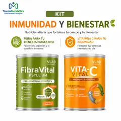 GENERICO - Kit Inmunidad y Bienestar, Vita C Vital + FibraVital Psyllium, Nutrición Diaria