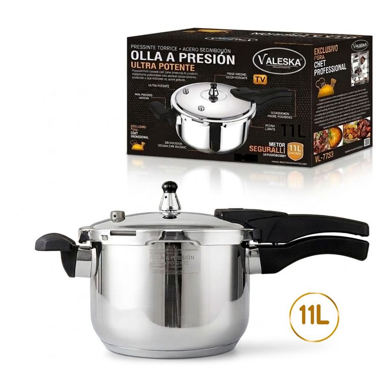 Olla a presión de acero inoxidable 11 litros