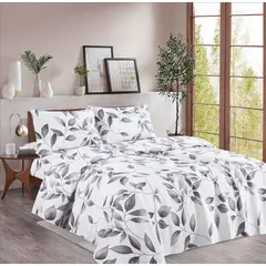 CASATEX - JUEGO DE SABANAS LUJOSA BORDADA 2500 HILOS DISEÑO 1.5 PLZ