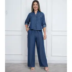 NANAMIKA JEANS - Blusa Jean Tencel Manga Larga Mujer Evhany