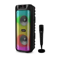 EVERSOUND - Parlante Torre Bluetooth Dynamic EV 5006 con Doble Bocina de 6.5" 1500mah con micrófono