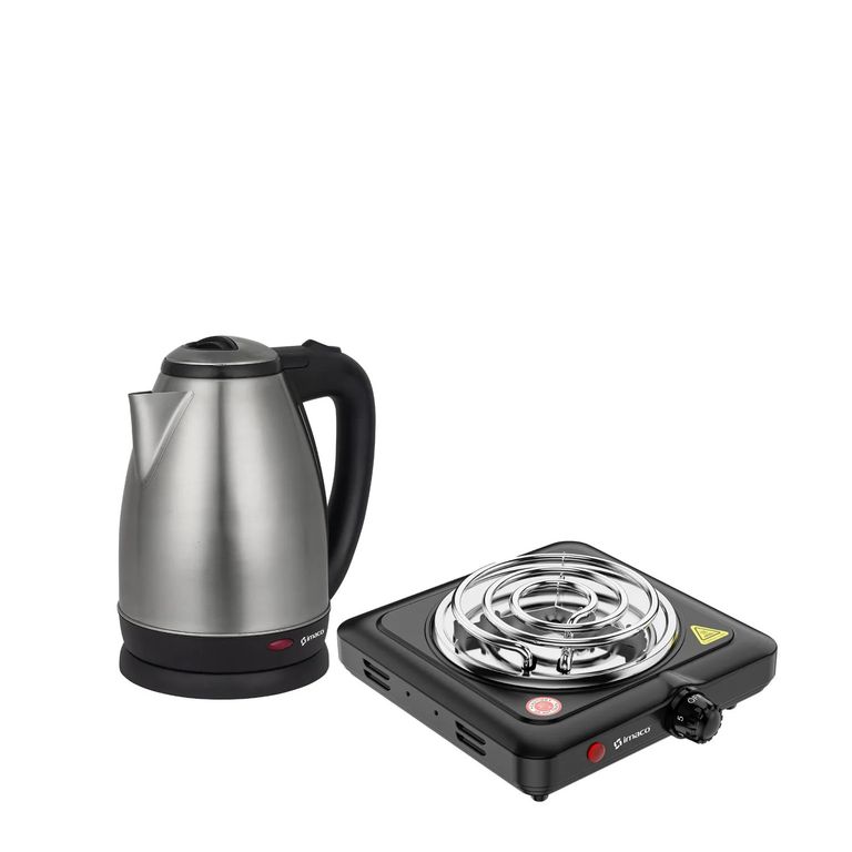 COMBO COCINA ELÉCTRICA DE MESA 1 HORNILLA + HERVIDOR 1.8 LITROS