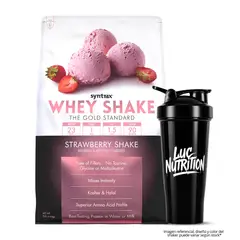 SYNTRAX - Proteina Whey Shake 5 LB - Strawberry Shake + Shaker