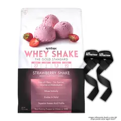 SYNTRAX - Proteina Whey Shake 5 LB - Strawberry Shake + Straps