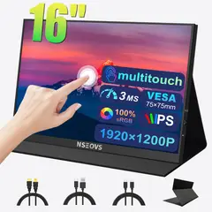 NSEOVS - Monitor Portátil Gamer 16 60Hz Táctil 1200p