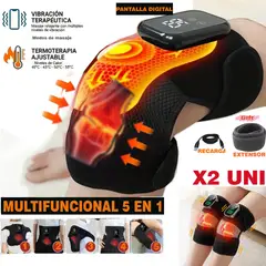GENERICO - 1 par Masajeador De Rodilla Inalámbrico Con Vibración Térmica Ajus