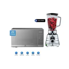 INDURAMA - Horno microondas 20 L MWI 20TCRP + Licuadora 1.25 L