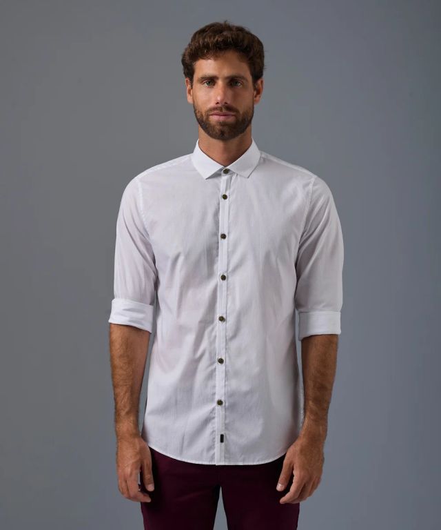 Camisa 100% Algodón Classic Fit Hombre